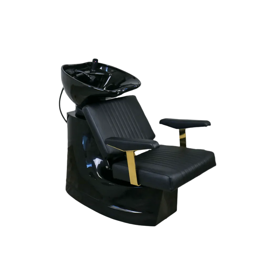 Keller International Athena Shampoo Bowl And Chair Black DSP-KEL-BWSH-K4058-BLACK