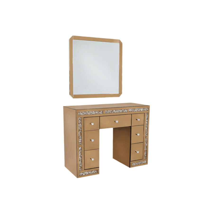 Keller International Rose Gold Nova Salon Station and Mirror