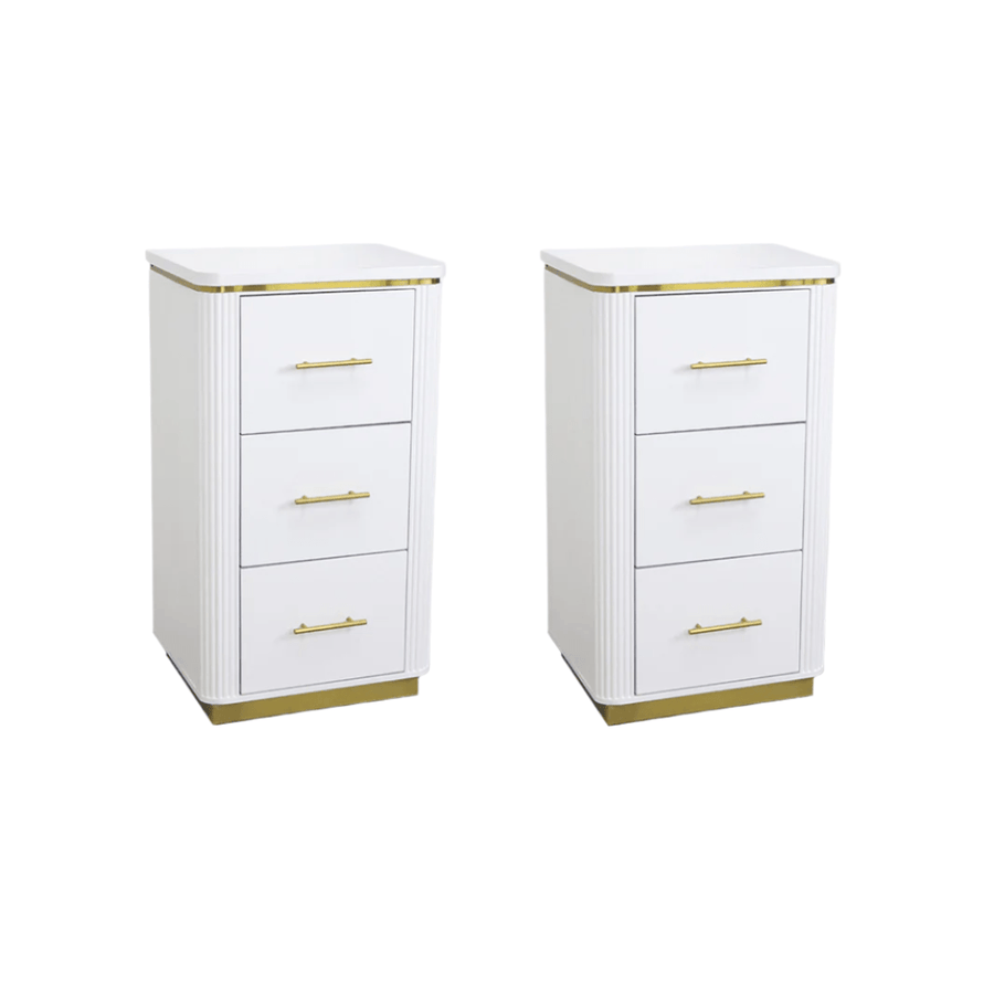 Keller International René Styling Station Stand-2pks White / None DSP-KEL-SYSTL-K8002-WHITE