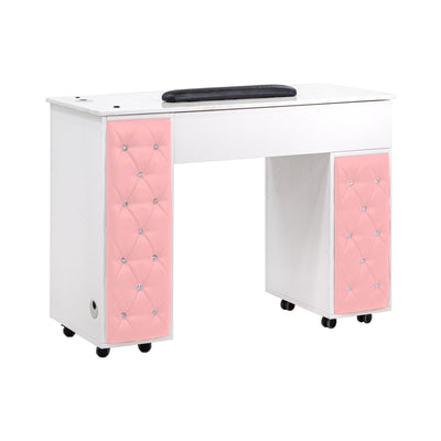 Mayakoba Drexel Tufted Single Manicure Table Pink KAM-NTBL-151-PNK-KIT