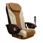 Mayakoba Shiatsulogic Pedicure Massage Chair Cushion Cover Set - EX-R (cover set only, w/o chair) Sand and Cappuccino EXR KAN-TCHRCVR-20-V-SDCPO