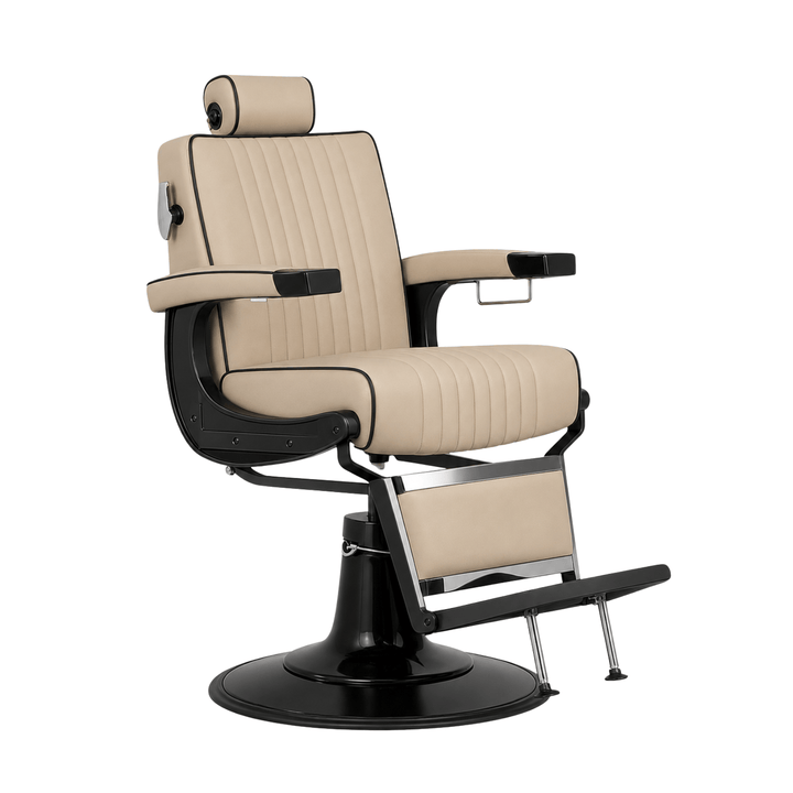 Berkeley CAPRI Barber Chair Black/Khaki LTX-BBCHR-72815-LKKBLK