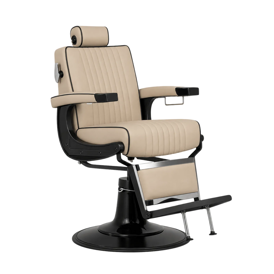 Berkeley CAPRI Barber Chair Black/Khaki LTX-BBCHR-72815-LKKBLK