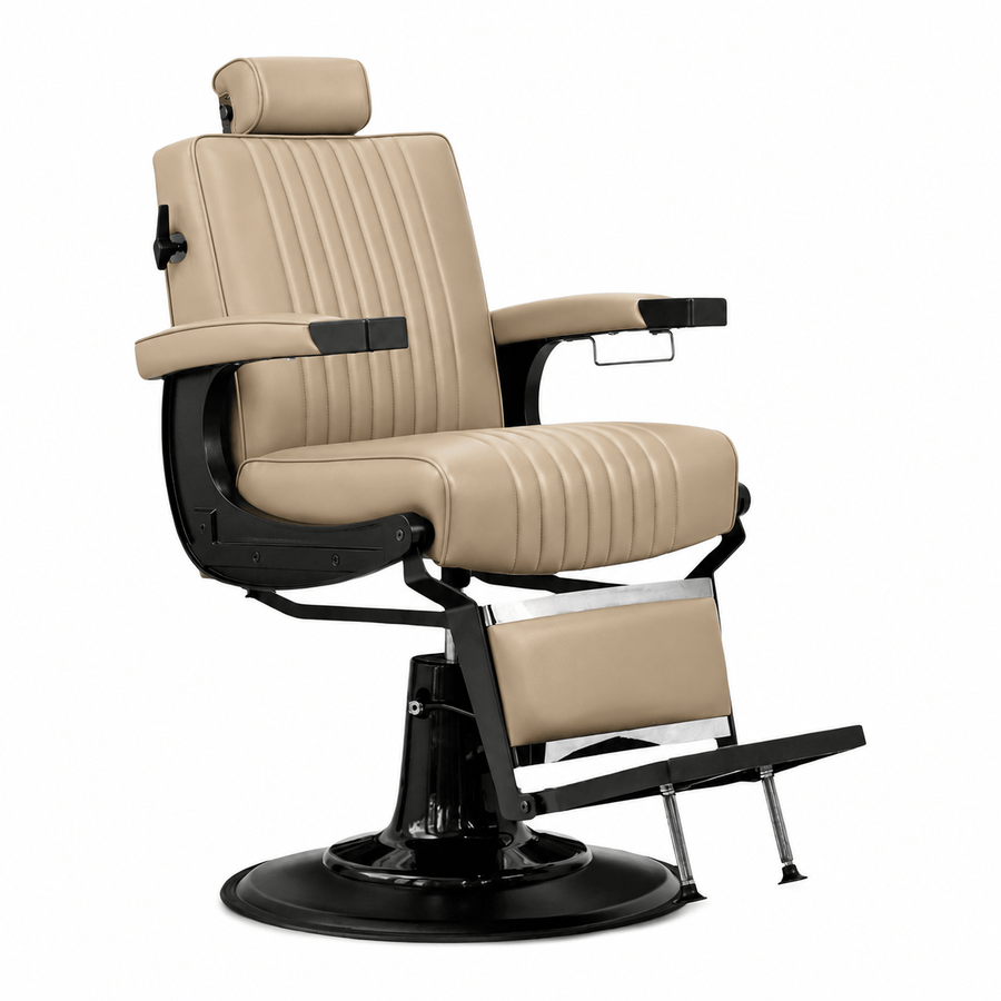 Berkeley CAPRI Barber Chair Black/Khaki LTX-BBCHR-72815-LKKBLK
