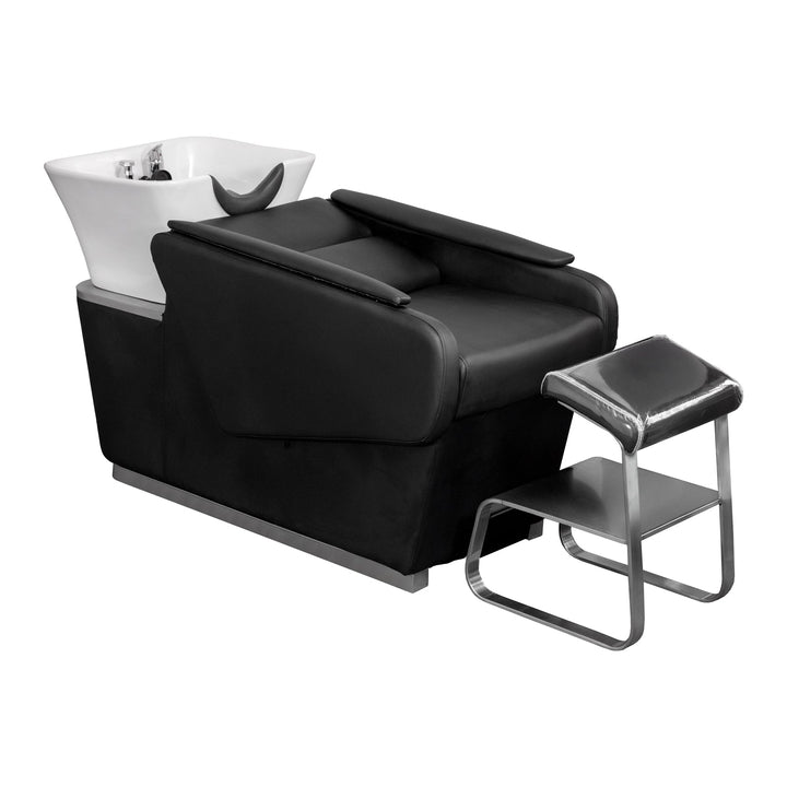 Berkeley BERGAMO Shampoo Station & Backwash Unit Black LTX-BWSH-1308-BLK-KIT