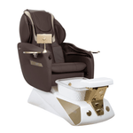 Osaki Spa Osaki Comet Pedicure Chair Brown / Silver/Gold Chrome DSP-OSK-SPA-SMT-COF-SIL-GLD