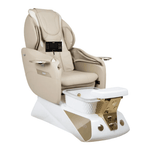 Osaki Spa Osaki Comet Pedicure Chair Beige / Silver/Gold Chrome DSP-OSK-SPA-SMT-BGE-SIL-GLD