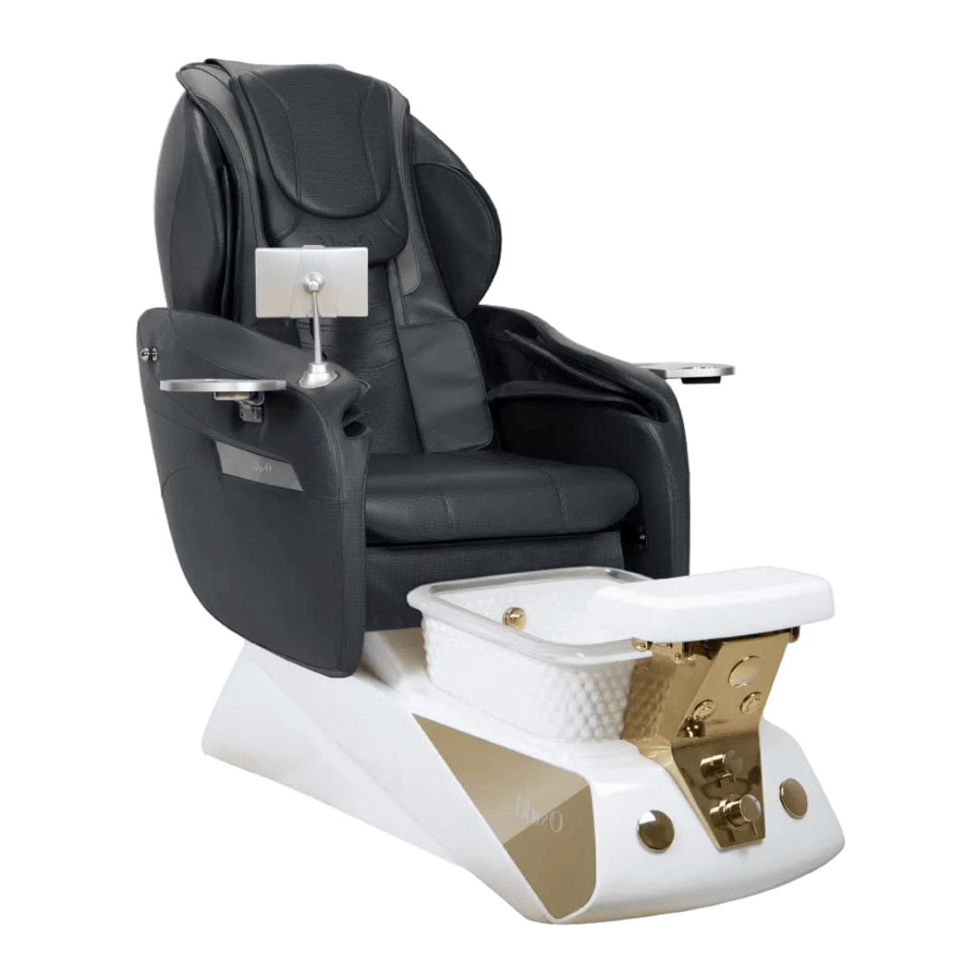 Osaki Spa Osaki Comet Pedicure Chair Black / Silver/White Chrome DSP-OSK-SPA-SMT-BLK-SIL-WHT