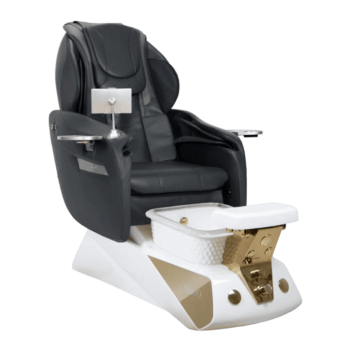Osaki Spa Osaki Comet Pedicure Chair Black / Silver/White Chrome DSP-OSK-SPA-SMT-BLK-SIL-WHT