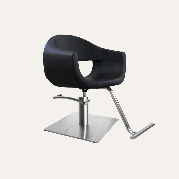 Keller International Luna Salon Chair Black / Stainless Square / Chrome DSP-KEL-APCHR-K1129-T-BLACK