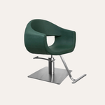 Keller International LUNA Salon Chair Evergreen / Stainless Square / Chrome DSP-KEL-APCHR-K1129-T-EVERGREEN