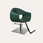 Keller International LUNA Salon Chair Evergreen / Stainless Square / Black DSP-KEL-APCHR-K1129-T-EVERGREEN