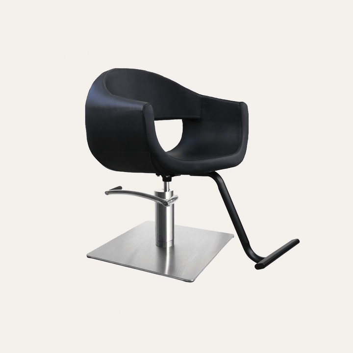Keller International Luna Salon Chair Black / Stainless Square / Black +$19 DSP-KEL-APCHR-K1129-T-BLACK