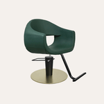Keller International LUNA Salon Chair Evergreen / Gold *Special Care Instructions* / Black DSP-KEL-APCHR-K1129-T-EVERGREEN