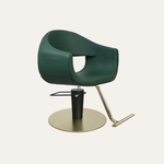 Keller International LUNA Salon Chair Evergreen / Gold *Special Care Instructions* / Gold DSP-KEL-APCHR-K1129-T-EVERGREEN