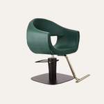 Keller International LUNA Salon Chair Evergreen / Square Black / Gold DSP-KEL-APCHR-K1129-T-EVERGREEN