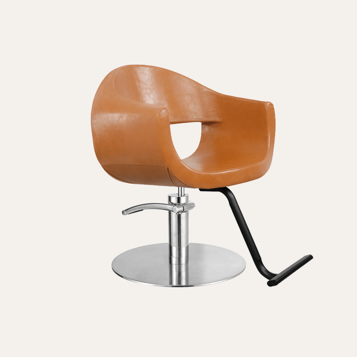 Keller International Luna Salon Chair Camel / Stainless Circle / Black +$19 DSP-KEL-APCHR-K1129-T-CAMEL