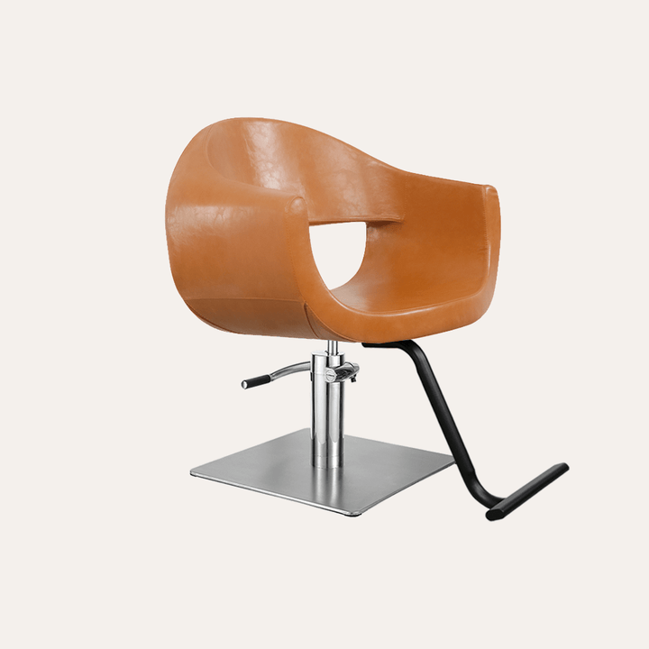 Keller International Luna Salon Chair Camel / Stainless Square / Black +$19 DSP-KEL-APCHR-K1129-T-CAMEL