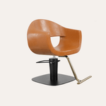 Keller International Luna Salon Chair Camel / Square Black / Gold DSP-KEL-APCHR-K1129-T-CAMEL