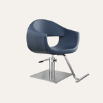 Keller International LUNA Salon Chair Slate Blue / Stainless Square / Chrome DSP-KEL-APCHR-K1129-T-SLATEBLUE