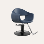 Keller International LUNA Salon Chair Slate Blue / Black / Chrome DSP-KEL-APCHR-K1129-T-SLATEBLUE