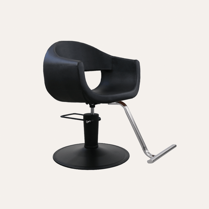 Keller International Luna Salon Chair Black / Black / Chrome DSP-KEL-APCHR-K1129-T-BLACK