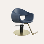 Keller International LUNA Salon Chair Slate Blue / Gold *Special Care Instructions* / Gold DSP-KEL-APCHR-K1129-T-SLATEBLUE