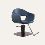 Keller International LUNA Salon Chair Slate Blue / Square Black / Chrome DSP-KEL-APCHR-K1129-T-SLATEBLUE