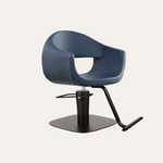Keller International LUNA Salon Chair Slate Blue / Square Black / Black DSP-KEL-APCHR-K1129-T-SLATEBLUE