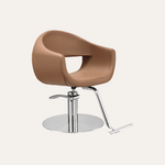 Keller International LUNA Salon Chair Cappuccino / Stainless Circle / Chrome DSP-KEL-APCHR-K1129-T-CAPPUCCINO