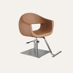 Keller International LUNA Salon Chair Cappuccino / Stainless Square / Chrome DSP-KEL-APCHR-K1129-T-CAPPUCCINO