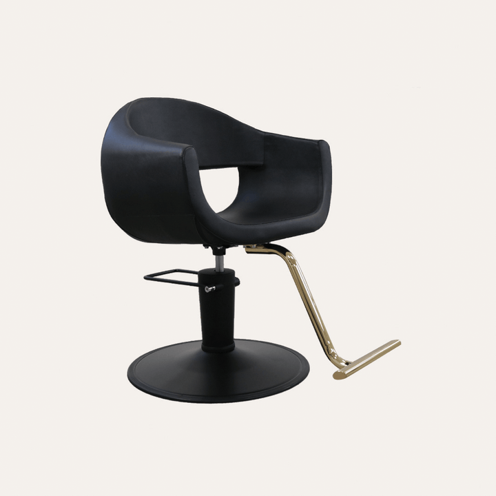 Keller International Luna Salon Chair Black / Black / Gold +$29 DSP-KEL-APCHR-K1129-T-BLACK
