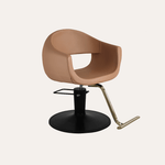Keller International LUNA Salon Chair Cappuccino / Black / Gold DSP-KEL-APCHR-K1129-T-CAPPUCCINO