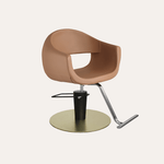 Keller International LUNA Salon Chair Cappuccino / Gold *Special Care Instructions* / Chrome DSP-KEL-APCHR-K1129-T-CAPPUCCINO