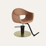 Keller International LUNA Salon Chair Cappuccino / Gold *Special Care Instructions* / Black DSP-KEL-APCHR-K1129-T-CAPPUCCINO