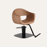 Keller International LUNA Salon Chair Cappuccino / Square Black / Black DSP-KEL-APCHR-K1129-T-CAPPUCCINO