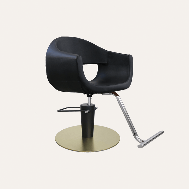 Keller International Luna Salon Chair Black / Gold +$19 *Special Care Instructions* / Chrome DSP-KEL-APCHR-K1129-T-BLACK
