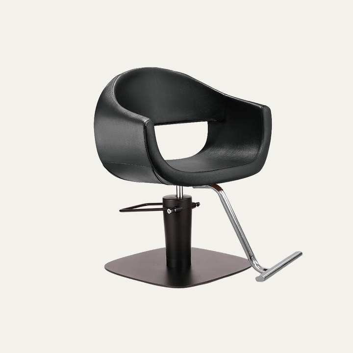 Keller International Luna Salon Chair Black / Square Black +$19 / Chrome DSP-KEL-APCHR-K1129-T-BLACK