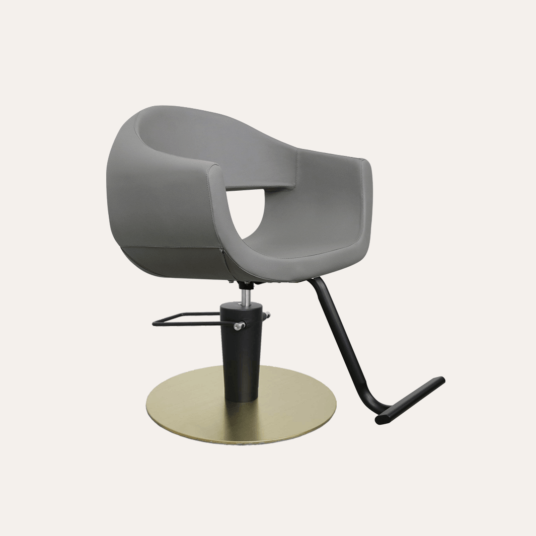 Keller International Luna Salon Chair Grey / Gold +$19 *Special Care Instructions* / Black +$19 DSP-KEL-APCHR-K1129-T-GREY