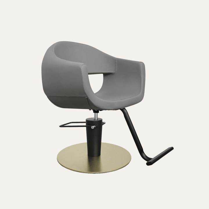 Keller International Luna Salon Chair Grey / Gold +$19 *Special Care Instructions* / Black +$19 DSP-KEL-APCHR-K1129-T-GREY