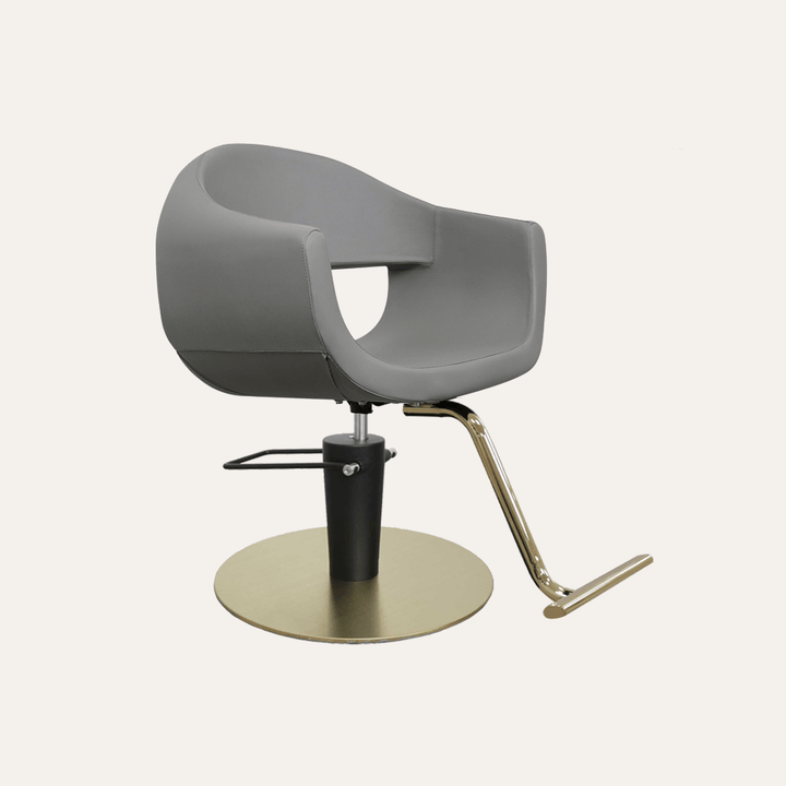 Keller International Luna Salon Chair Grey / Gold +$19 *Special Care Instructions* / Gold +$29 DSP-KEL-APCHR-K1129-T-GREY