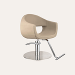 Keller International Luna Salon Chair Cashmere / Stainless Circle / Chrome DSP-KEL-APCHR-K1129-T-CASHMERE