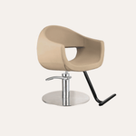 Keller International Luna Salon Chair Cashmere / Stainless Circle / Black DSP-KEL-APCHR-K1129-T-CASHMERE