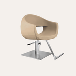 Keller International Luna Salon Chair Cashmere / Stainless Square / Chrome DSP-KEL-APCHR-K1129-T-CASHMERE