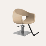 Keller International Luna Salon Chair Cashmere / Stainless Square / Black DSP-KEL-APCHR-K1129-T-CASHMERE