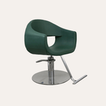 Keller International LUNA Salon Chair Evergreen / Stainless Circle / Chrome DSP-KEL-APCHR-K1129-T-EVERGREEN