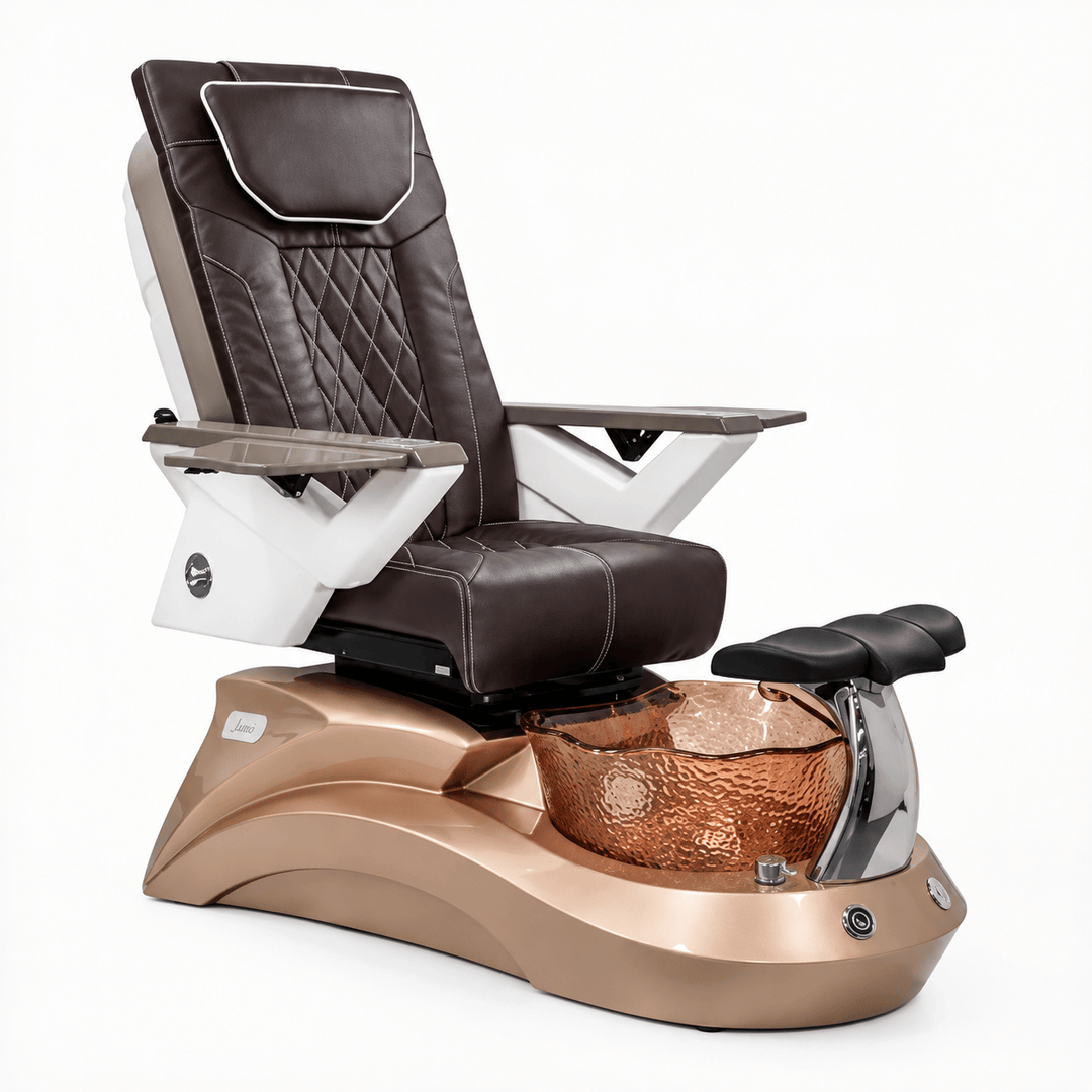 Mayakoba LOTUS II Shiatsulogic FX Pedicure Chair Chocolate FX / Rose Gold Lotus II AYC-SPA-LOTUS-2-FX9653-839AMLTGLD-53CHO
