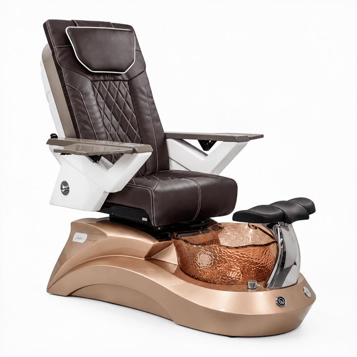 Mayakoba LOTUS II Shiatsulogic FX Pedicure Chair Chocolate FX / Rose Gold Lotus II AYC-SPA-LOTUS-2-FX9653-839AMLTGLD-53CHO