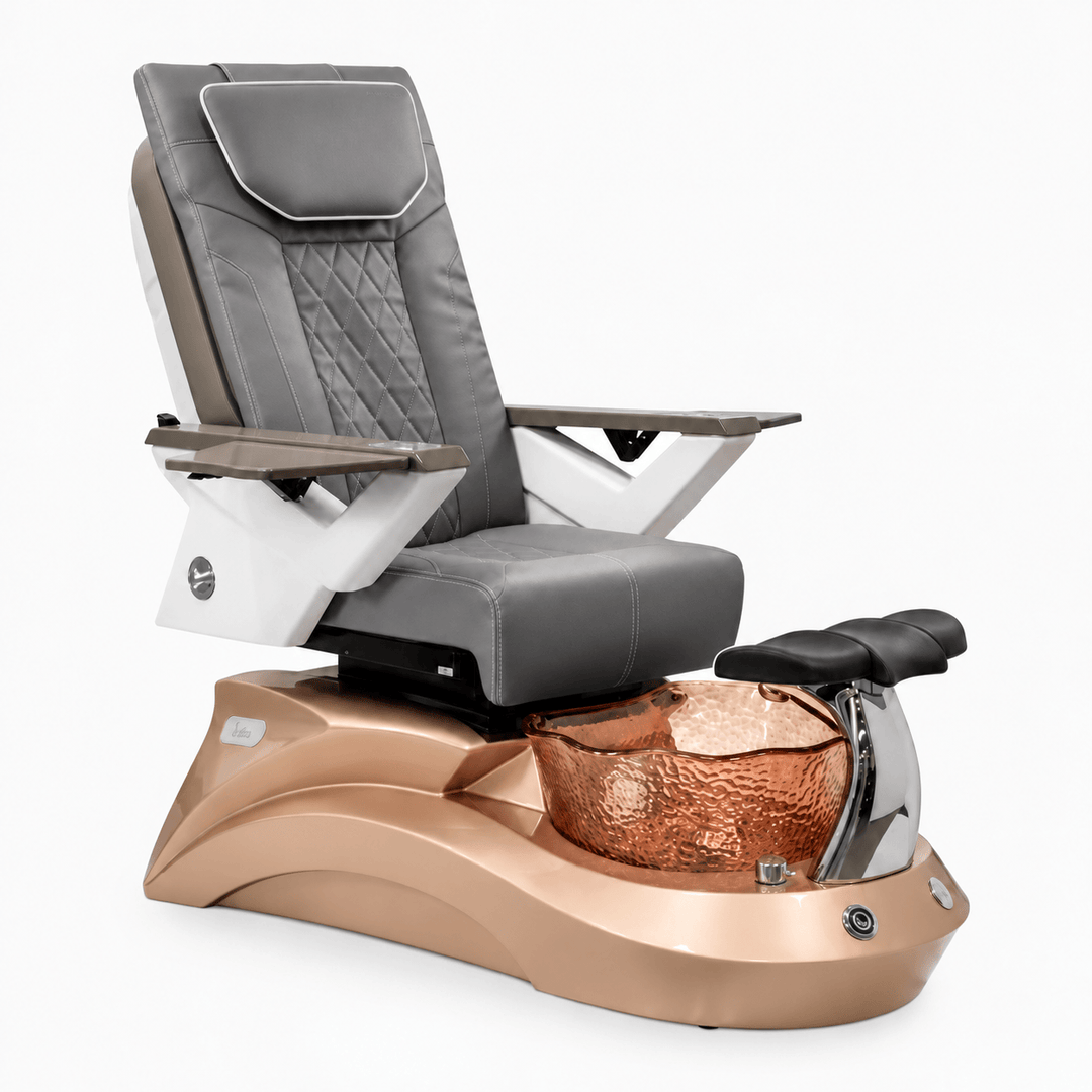 Mayakoba LOTUS II Shiatsulogic FX Pedicure Chair Grey FX / Rose Gold Lotus II AYC-SPA-LOTUS-2-FX-839AMLTGLD-53-GY