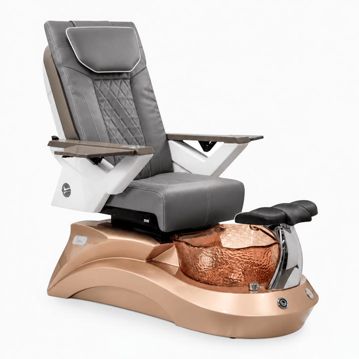 Mayakoba LOTUS II Shiatsulogic FX Pedicure Chair Grey FX / Rose Gold Lotus II AYC-SPA-LOTUS-2-FX-839AMLTGLD-53-GY